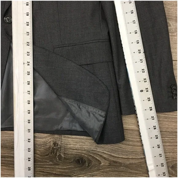 BANANA‎ REPUBLIC Mens Blazer Sport Coat Casual Jacket Size 44R Gray Wool Suit
